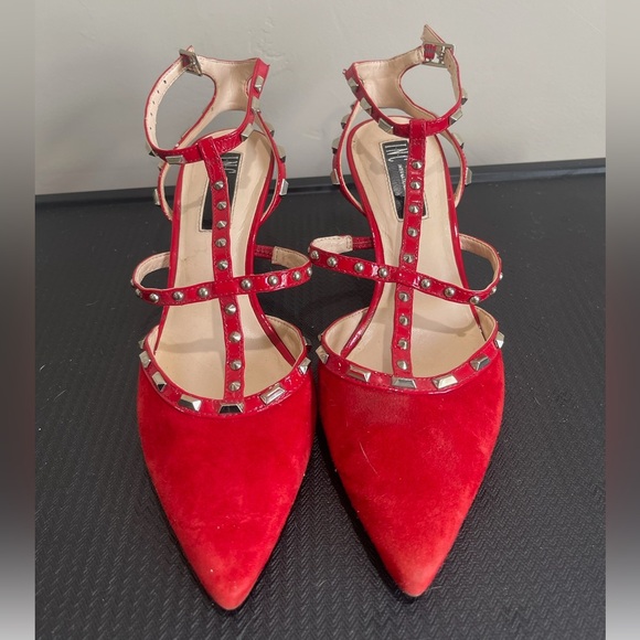 Red Studded INC International Concepts Women's Heels - Picture 1 of 3